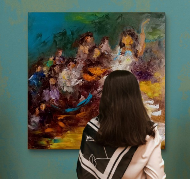 Sold painting by Shereen Abdalla, a work of art that radiates soulfulness